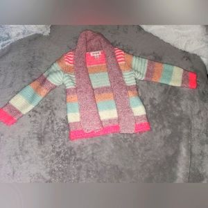 Little girls colorful knit sweater